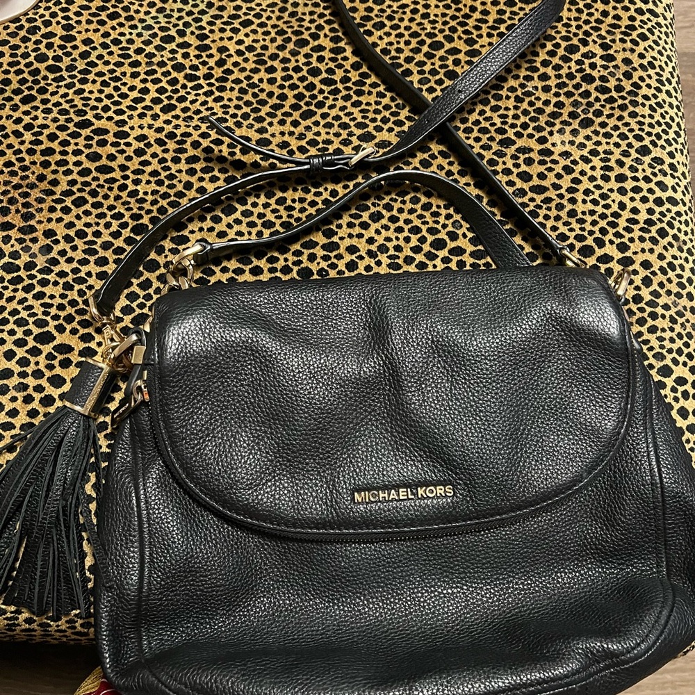 MICHAEL Michael Kors Black Crossbody Bag with Tassel